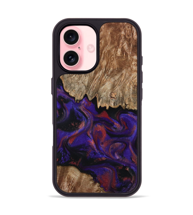 iPhone 16 Wood Phone Case - Bishop (Purple, 796408)
