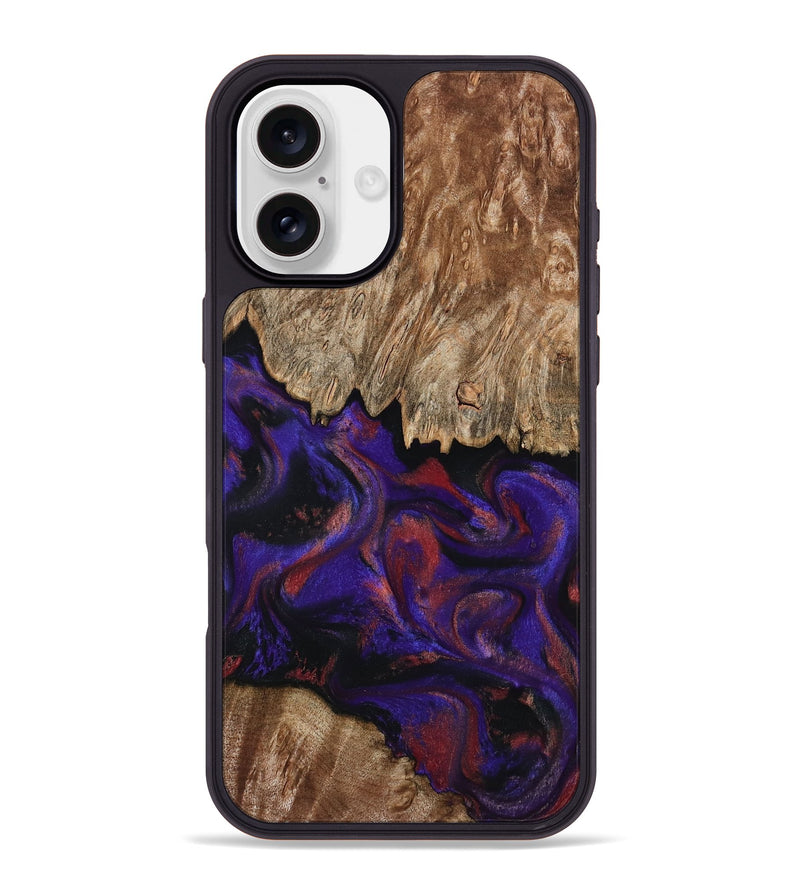iPhone 16 Plus Wood Phone Case - Bishop (Purple, 796408)