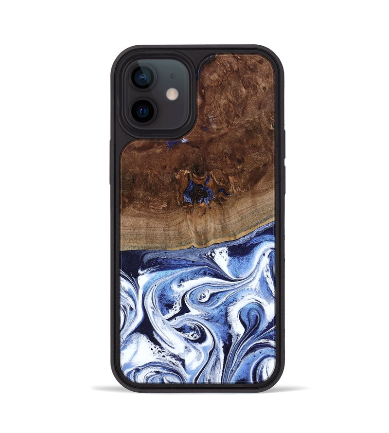 iPhone 12 Wood Phone Case - Chynna (Blue, 796426)