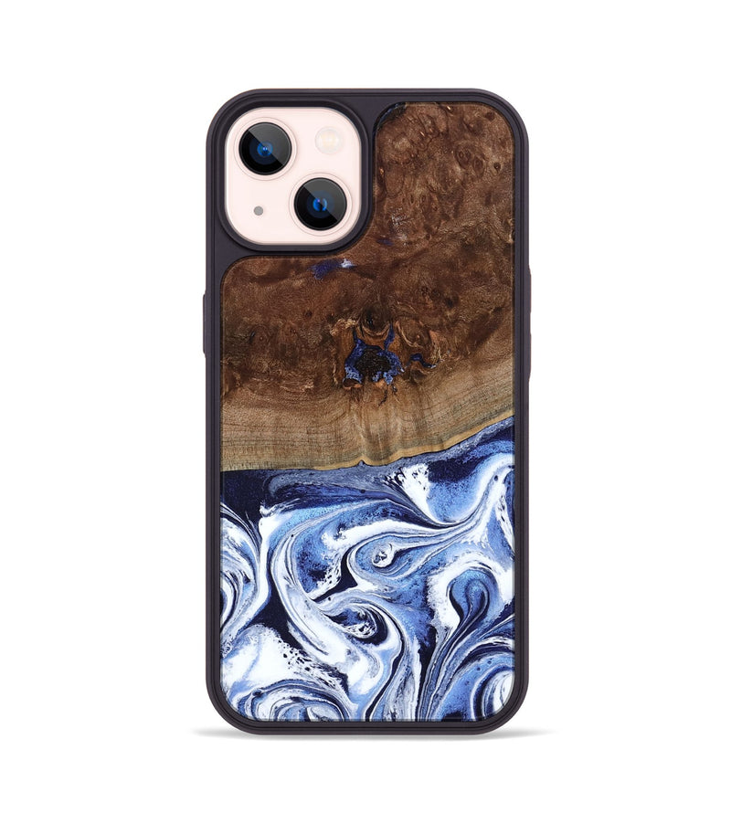 iPhone 14 Wood Phone Case - Chynna (Blue, 796426)