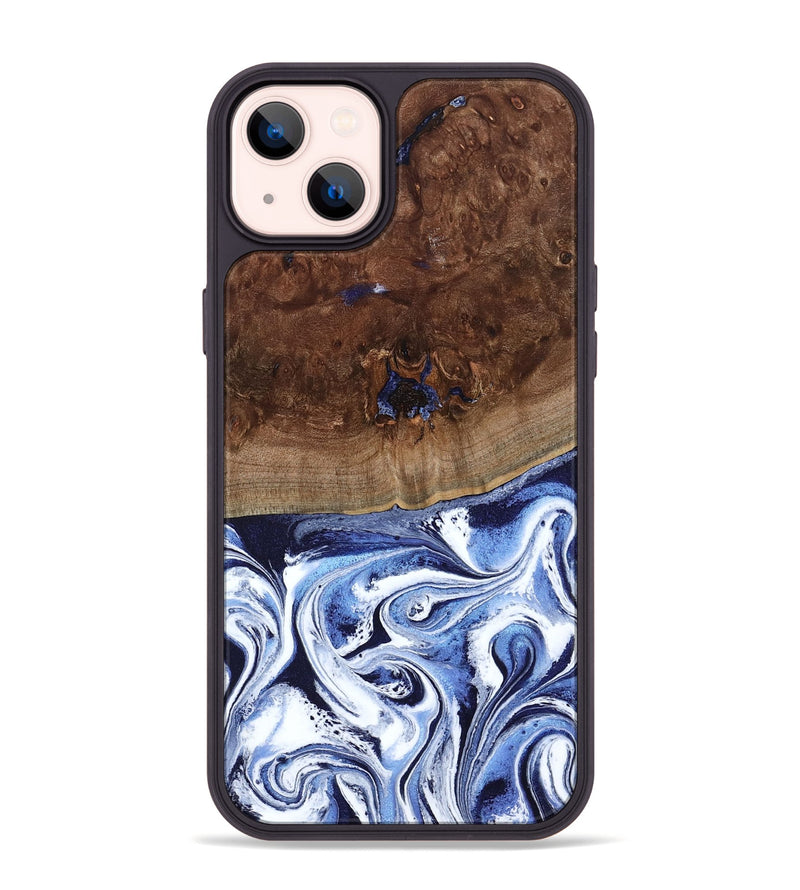iPhone 14 Plus Wood Phone Case - Chynna (Blue, 796426)