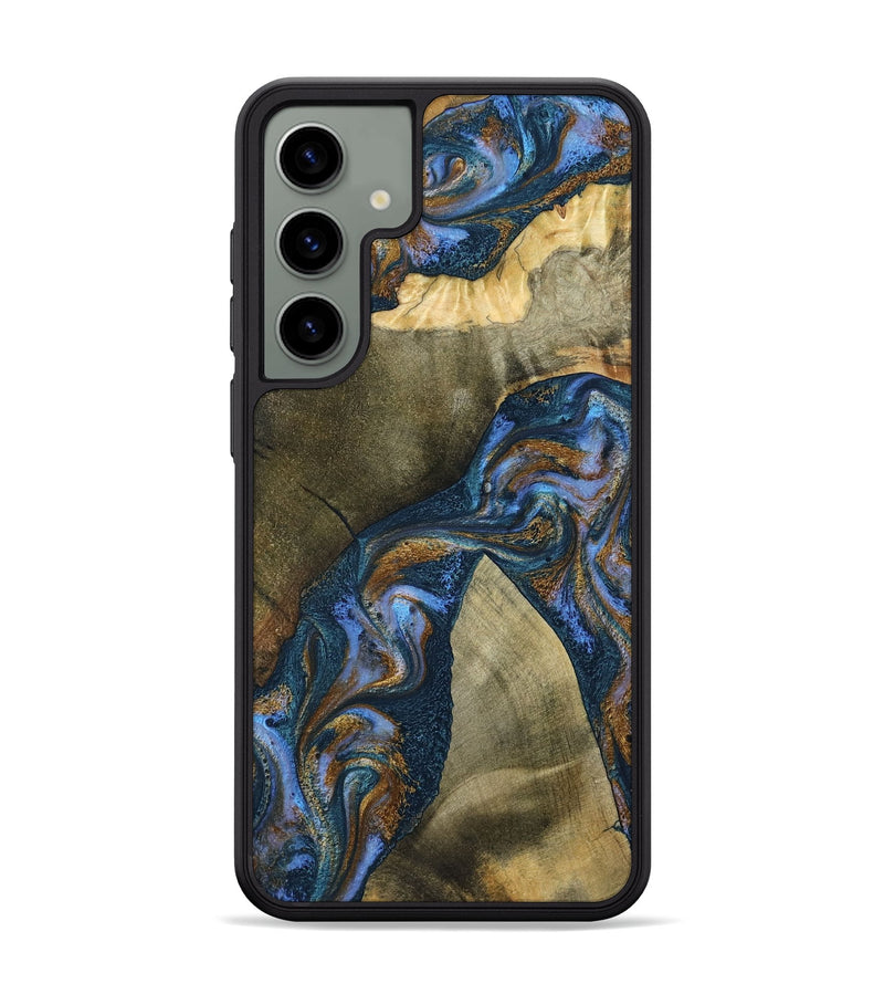 Galaxy S24 Plus Wood Phone Case - Jeanne (Teal & Gold, 796488)