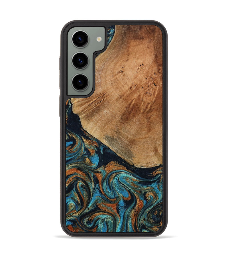 Galaxy S23 Plus Wood Phone Case - Yusuf (Teal & Gold, 796523)