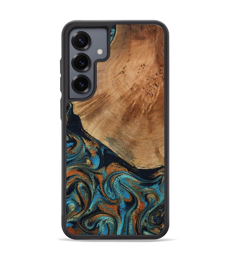 Galaxy S25 Plus Wood Phone Case - Yusuf (Teal & Gold, 796523)