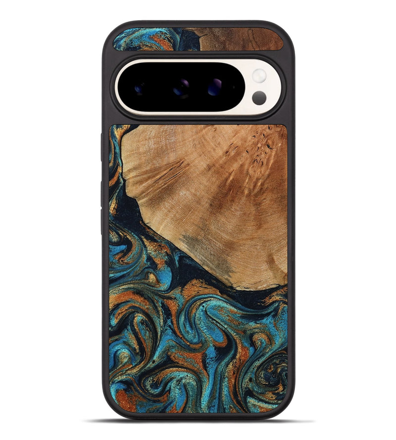 Pixel 9 Pro XL Wood Phone Case - Yusuf (Teal & Gold, 796523)