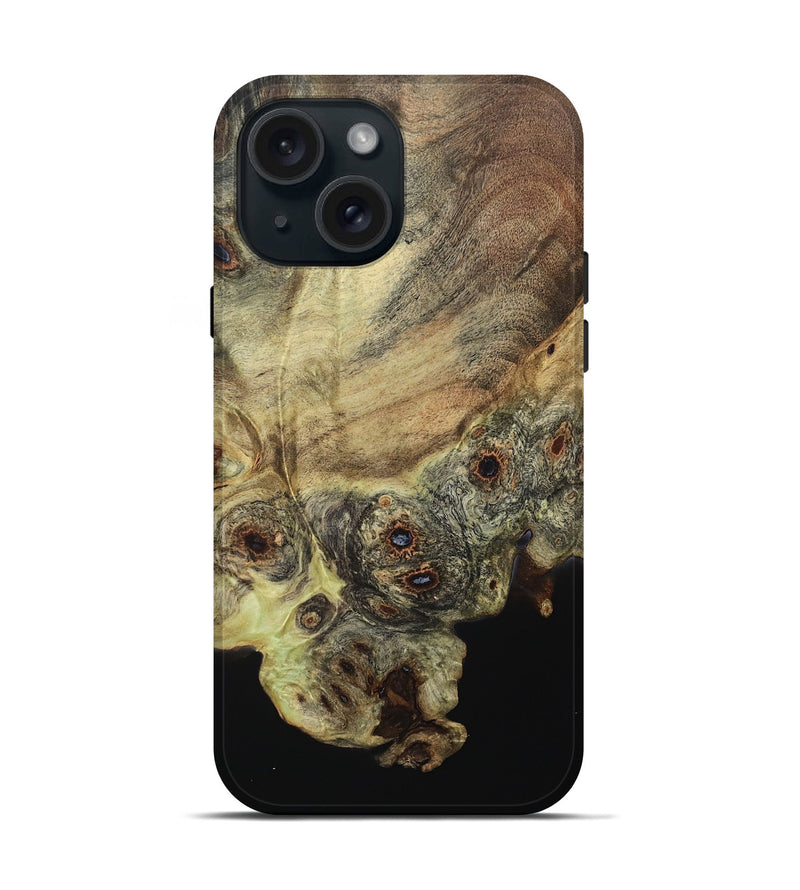 iPhone 15 Wood Live Edge Phone Case - Ezra (Wood Burl, 796543)