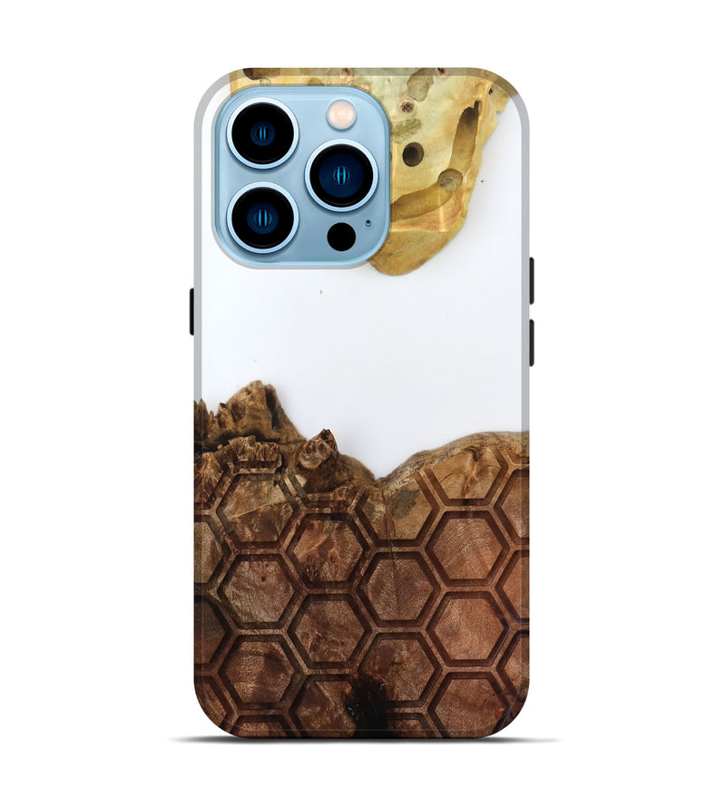 iPhone 14 Pro Wood Live Edge Phone Case - Alvina (Clear, 796732)