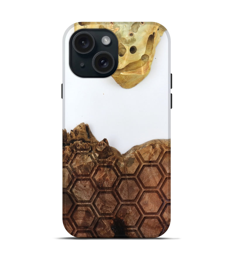 iPhone 15 Wood Live Edge Phone Case - Alvina (Clear, 796732)
