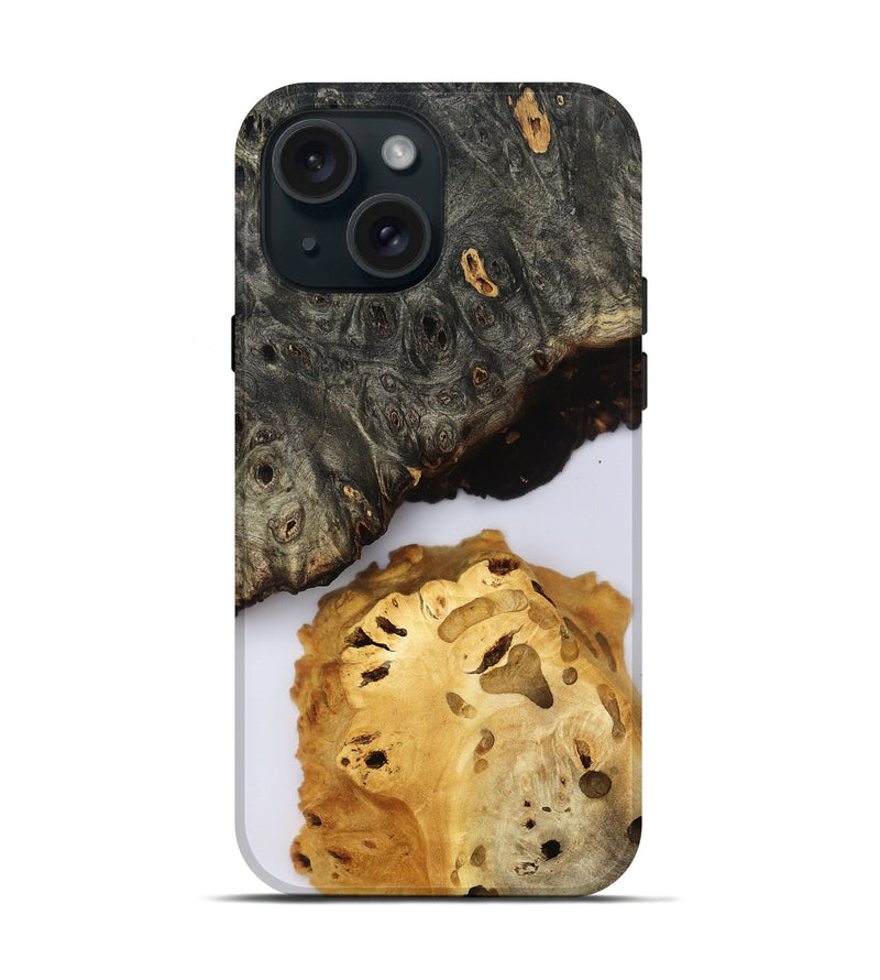 iPhone 15 Wood Live Edge Phone Case - Benny (Clear, 796747)