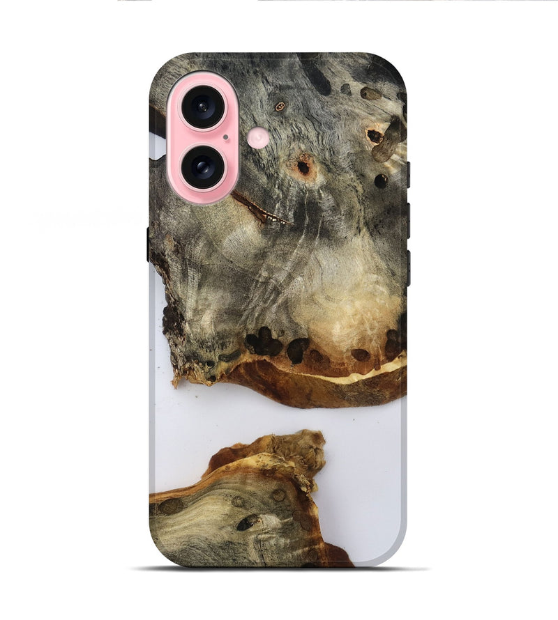 iPhone 16 Wood Live Edge Phone Case - Della (Clear, 796757)