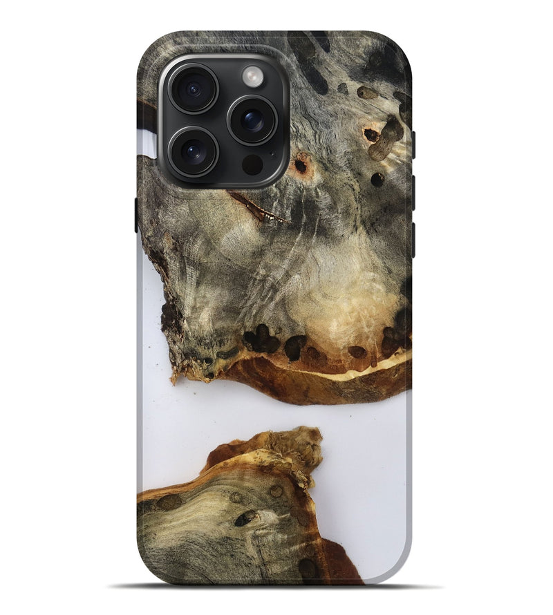 iPhone 16 Pro Max Wood Live Edge Phone Case - Della (Clear, 796757)