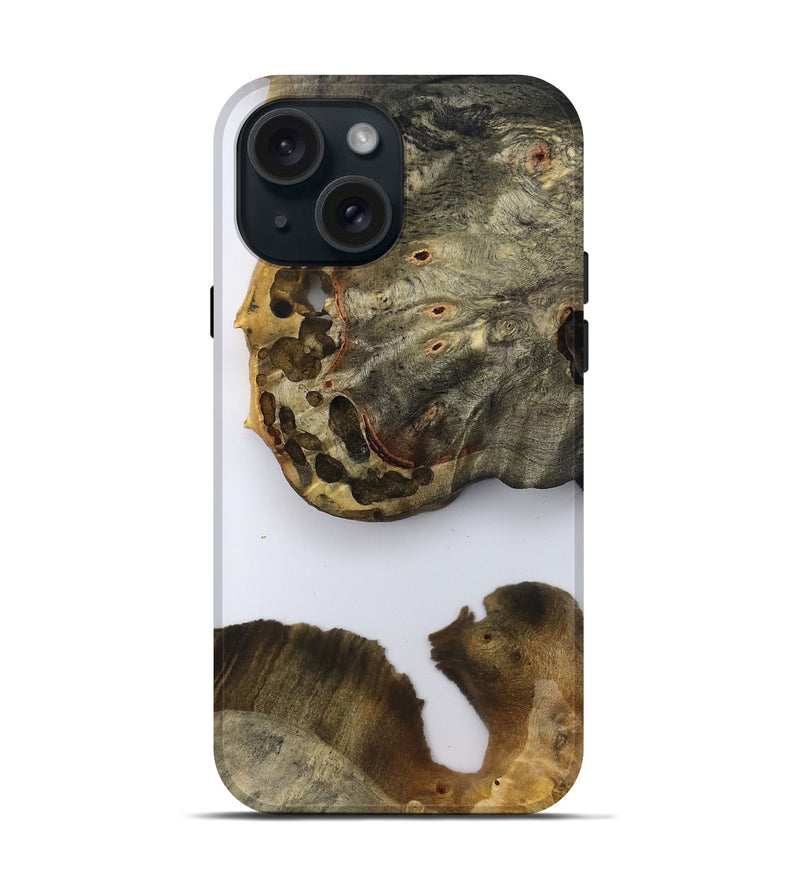 iPhone 15 Wood Live Edge Phone Case - Symone (Clear, 796768)