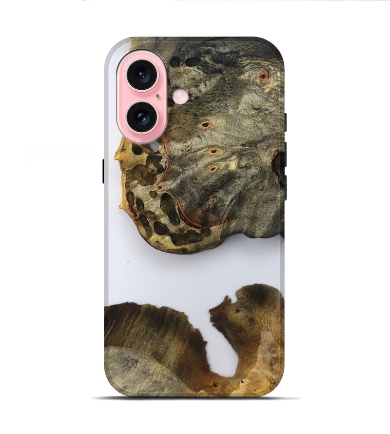 iPhone 16 Wood Live Edge Phone Case - Symone (Clear, 796768)