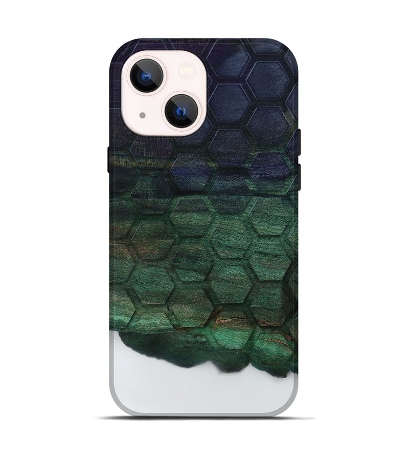 iPhone 14 Wood Live Edge Phone Case - Zoie (Clear, 796775)