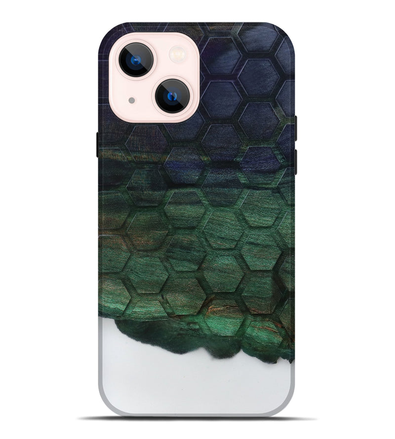 iPhone 14 Plus Wood Live Edge Phone Case - Zoie (Clear, 796775)