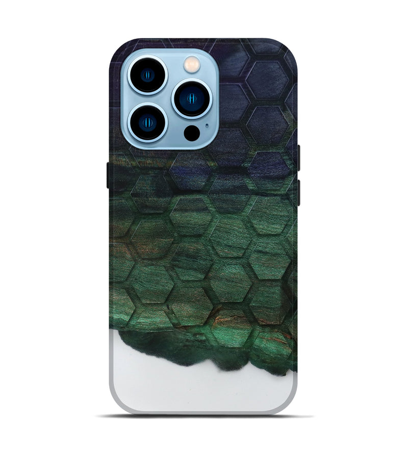 iPhone 14 Pro Wood Live Edge Phone Case - Zoie (Clear, 796775)