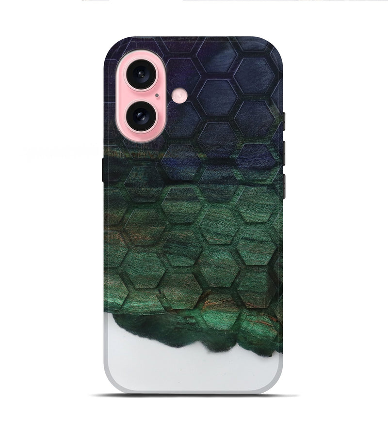 iPhone 16 Wood Live Edge Phone Case - Zoie (Clear, 796775)