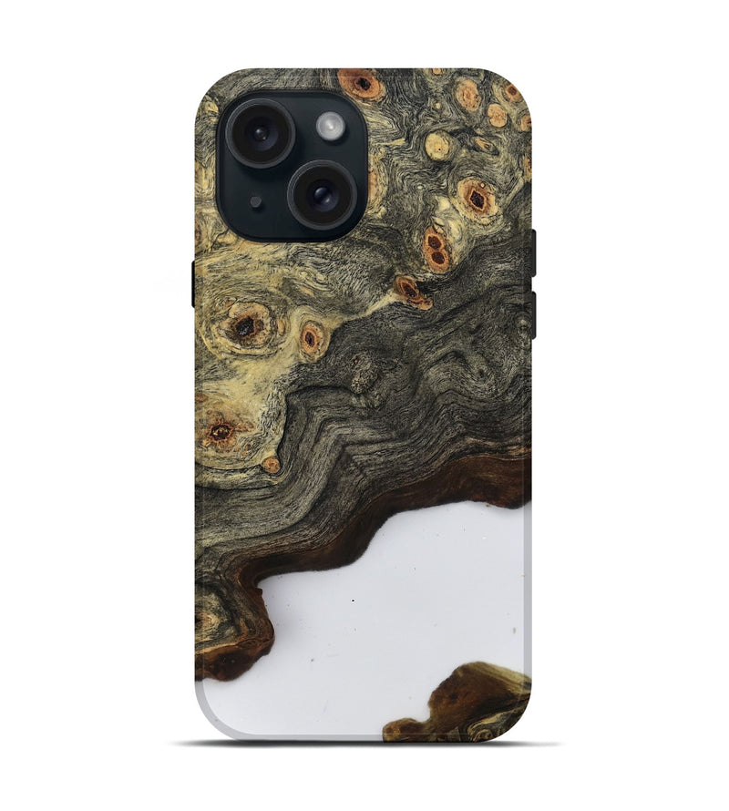 iPhone 15 Wood Live Edge Phone Case - Bella (Clear, 796779)