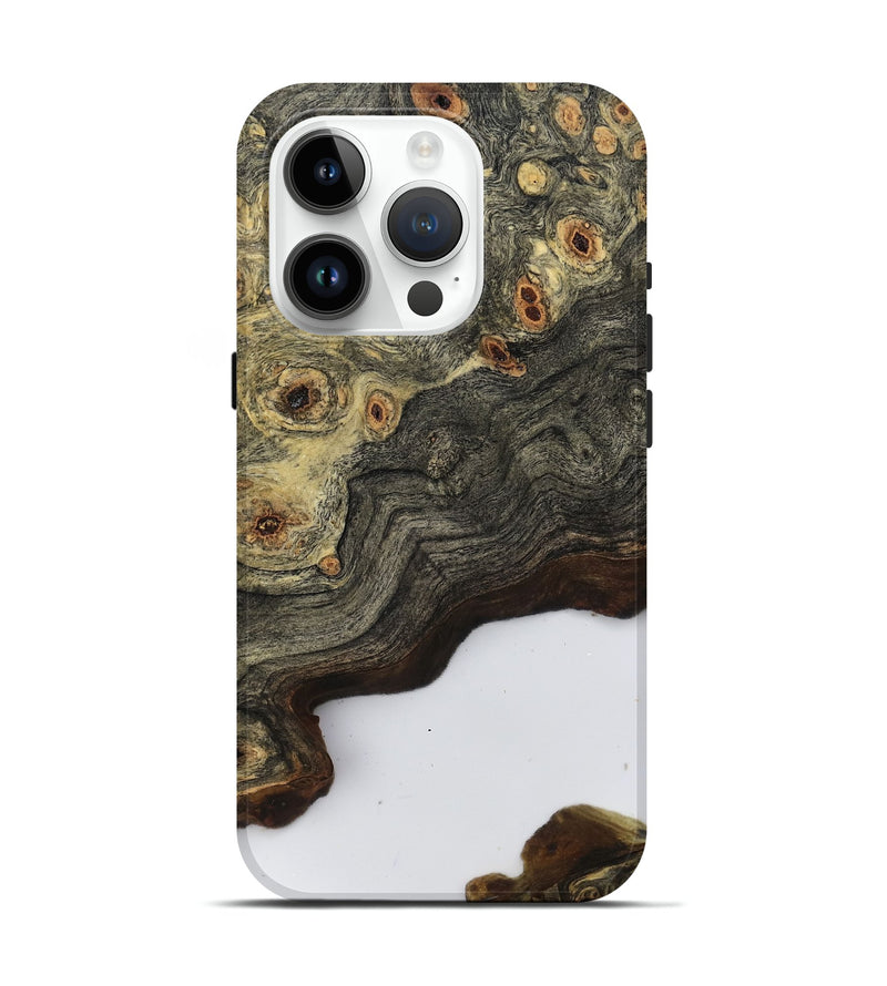 iPhone 15 Pro Wood Live Edge Phone Case - Bella (Clear, 796779)