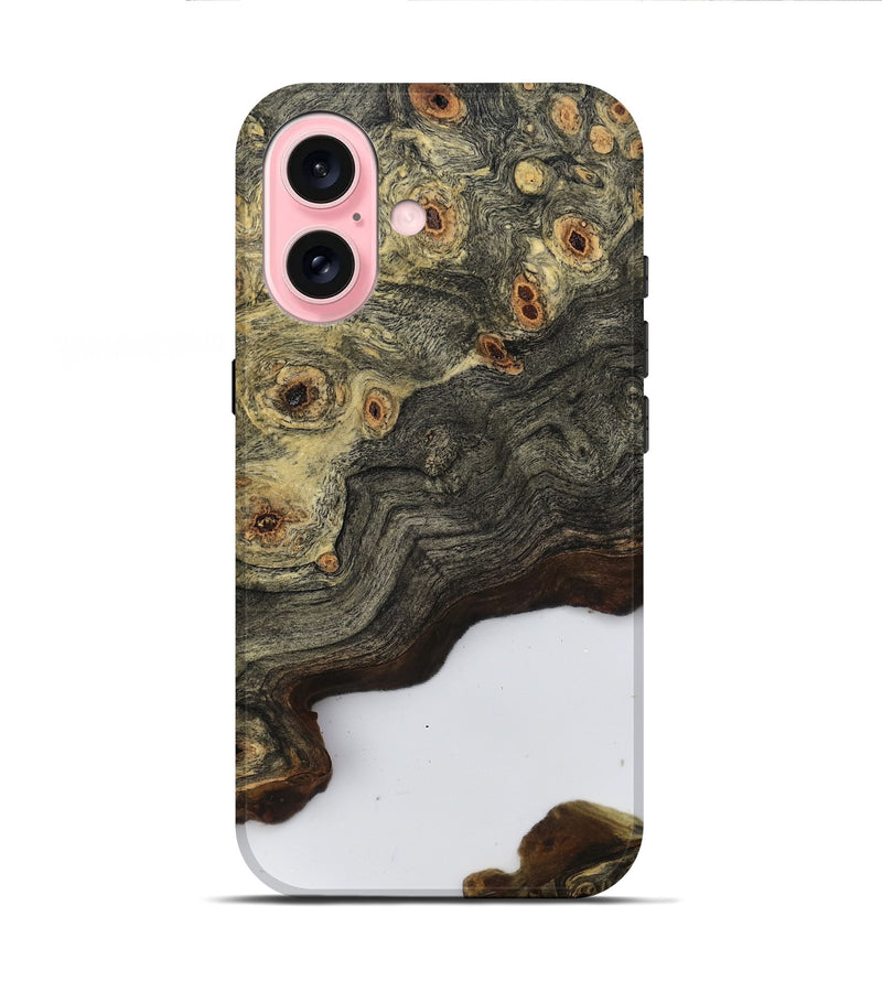 iPhone 16 Wood Live Edge Phone Case - Bella (Clear, 796779)