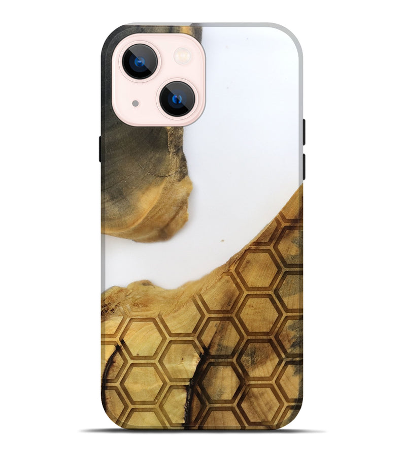 iPhone 14 Plus Wood Live Edge Phone Case - Mammie (Clear, 796788)