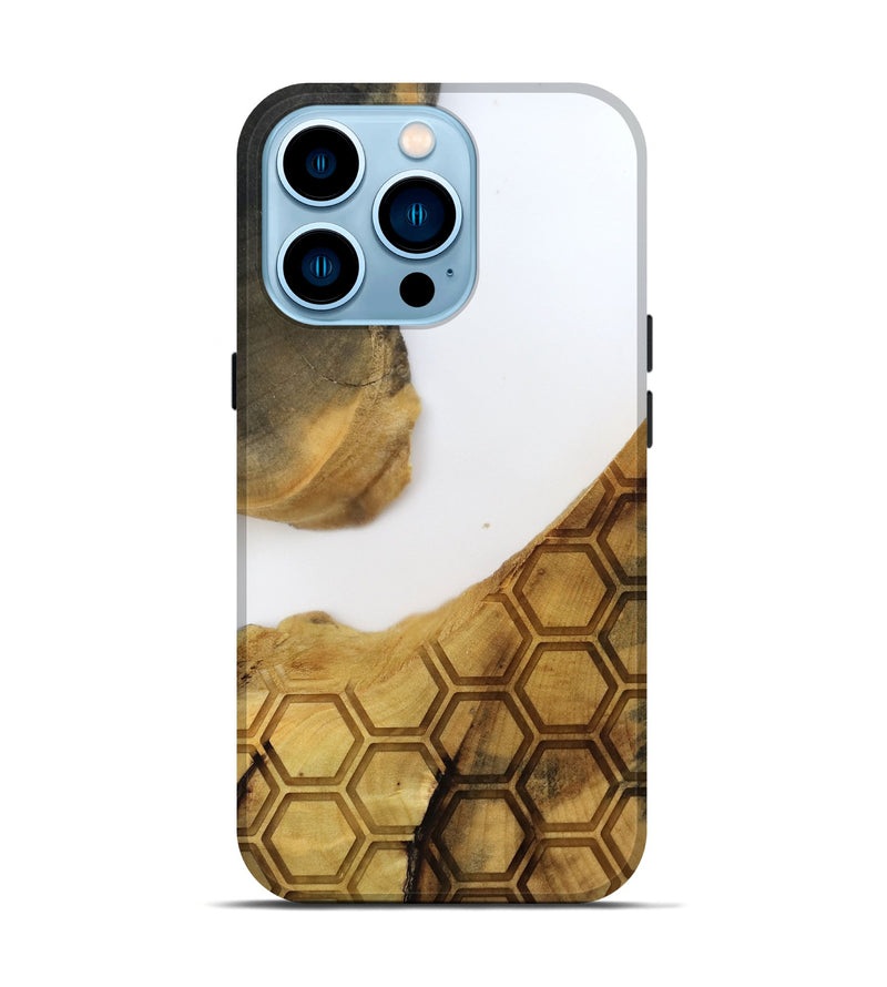 iPhone 14 Pro Wood Live Edge Phone Case - Mammie (Clear, 796788)