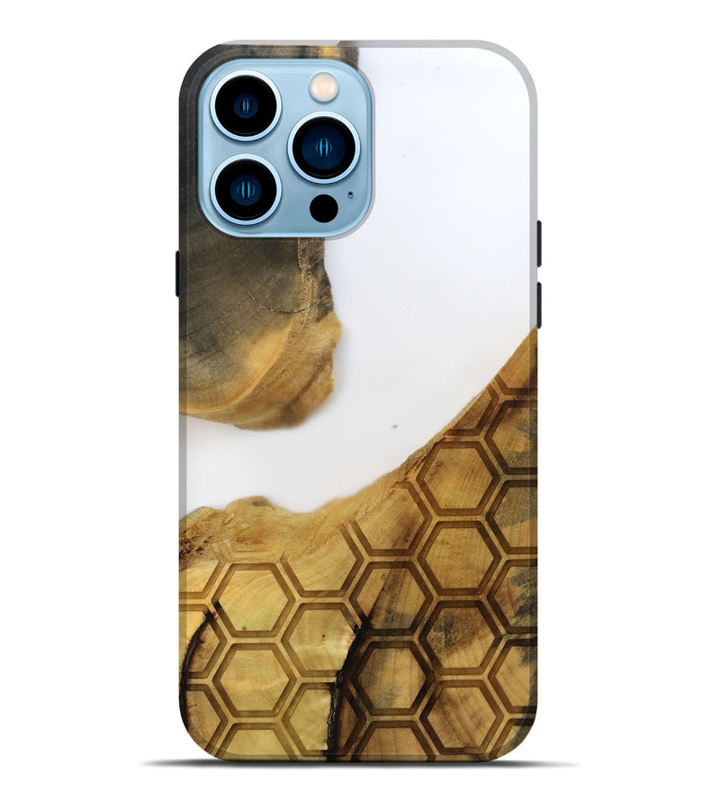 iPhone 14 Pro Max Wood Live Edge Phone Case - Mammie (Clear, 796788)