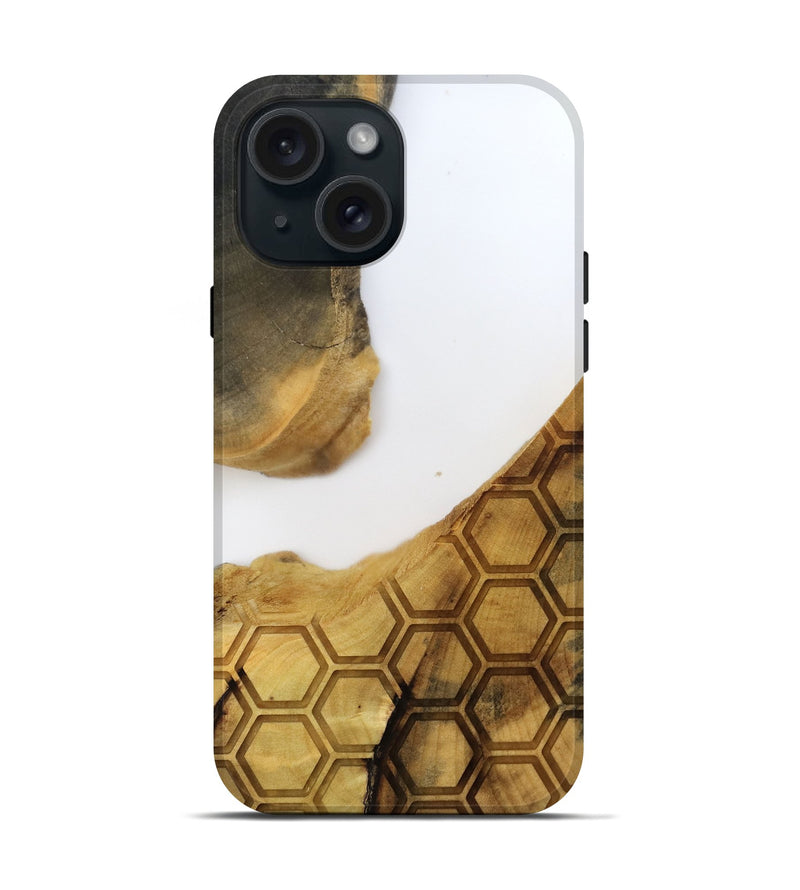 iPhone 15 Wood Live Edge Phone Case - Mammie (Clear, 796788)