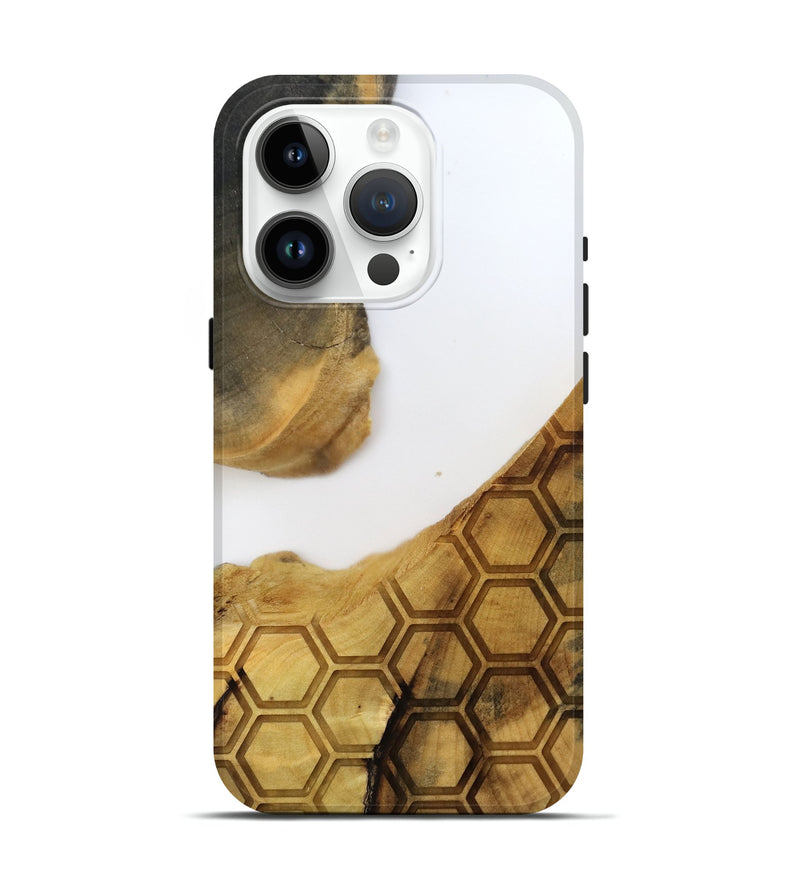 iPhone 15 Pro Wood Live Edge Phone Case - Mammie (Clear, 796788)
