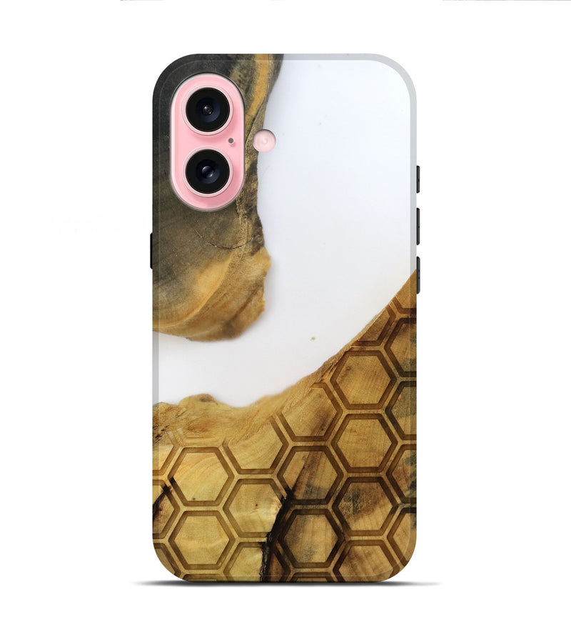 iPhone 16 Wood Live Edge Phone Case - Mammie (Clear, 796788)
