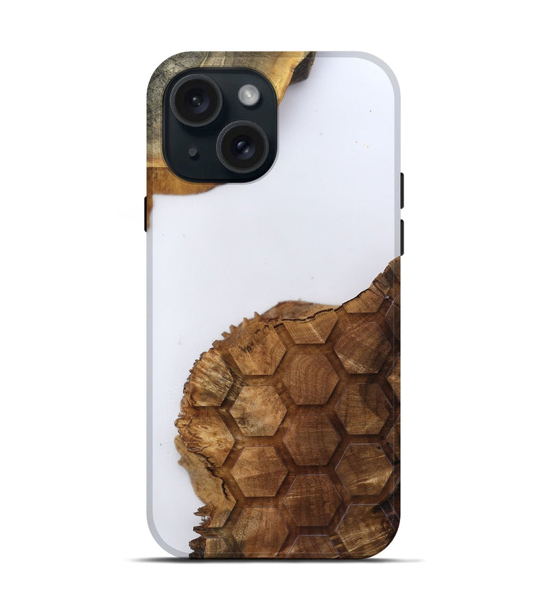 iPhone 15 Wood Live Edge Phone Case - Katia (Clear, 796806)
