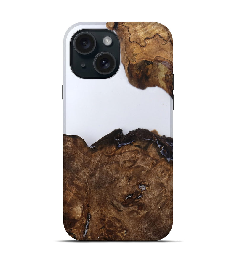iPhone 15 Wood Live Edge Phone Case - Janie (Clear, 796809)