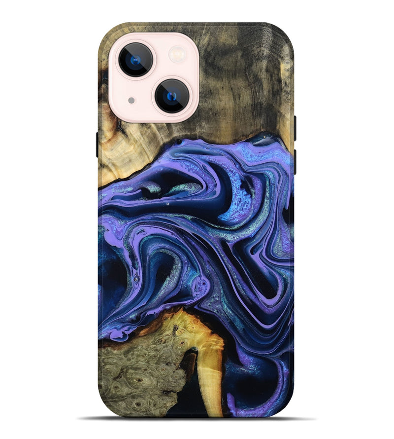 iPhone 14 Plus Wood Live Edge Phone Case - Lachlan (Purple, 796842)