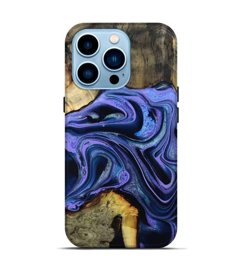 iPhone 14 Pro Wood Live Edge Phone Case - Lachlan (Purple, 796842)