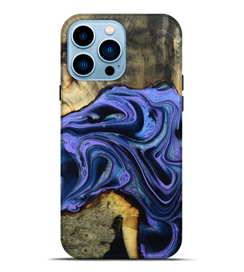iPhone 14 Pro Max Wood Live Edge Phone Case - Lachlan (Purple, 796842)