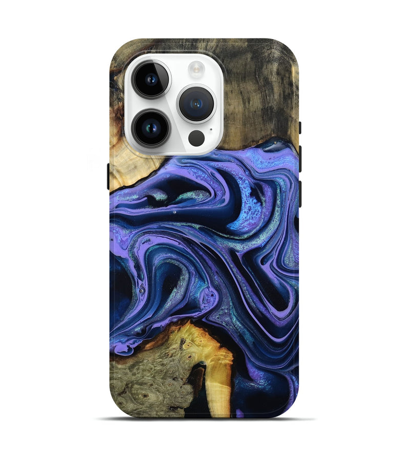 iPhone 15 Pro Wood Live Edge Phone Case - Lachlan (Purple, 796842)