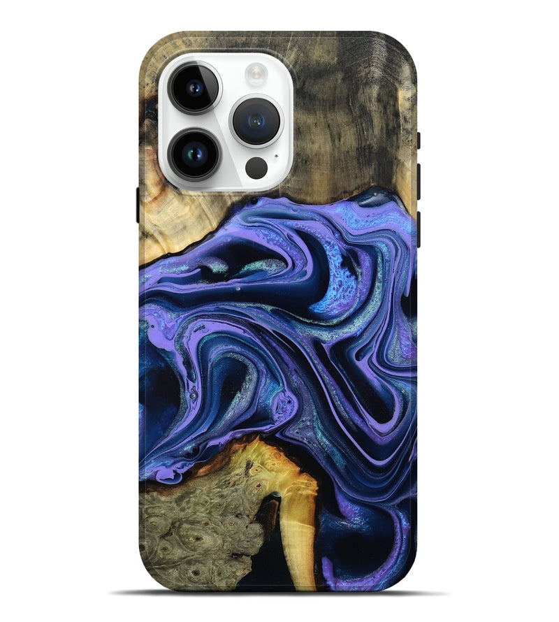 iPhone 15 Pro Max Wood Live Edge Phone Case - Lachlan (Purple, 796842)