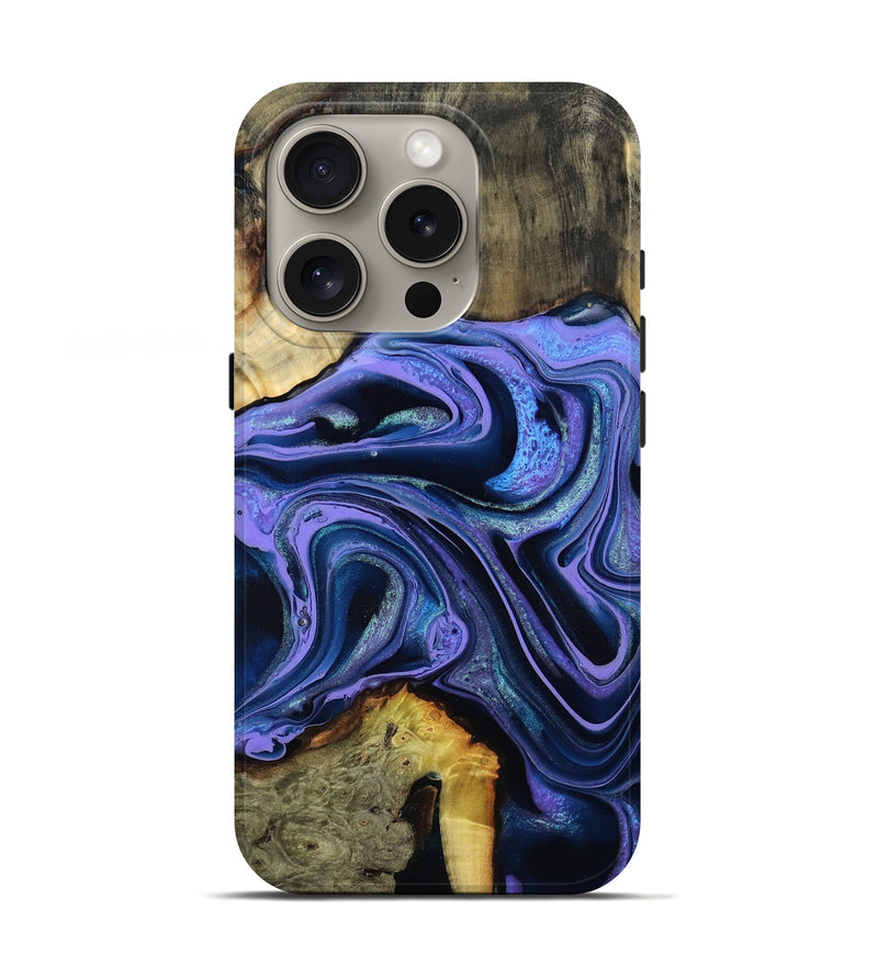 iPhone 16 Pro Wood Live Edge Phone Case - Lachlan (Purple, 796842)
