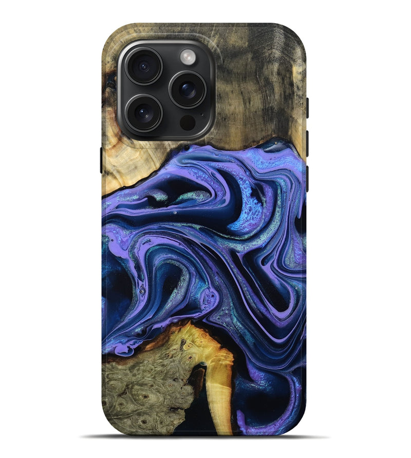 iPhone 16 Pro Max Wood Live Edge Phone Case - Lachlan (Purple, 796842)