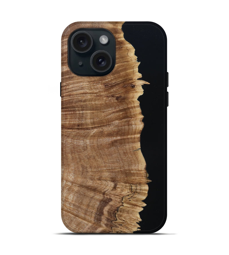 iPhone 15 Wood Live Edge Phone Case - Tamela (Wood Burl, 796852)