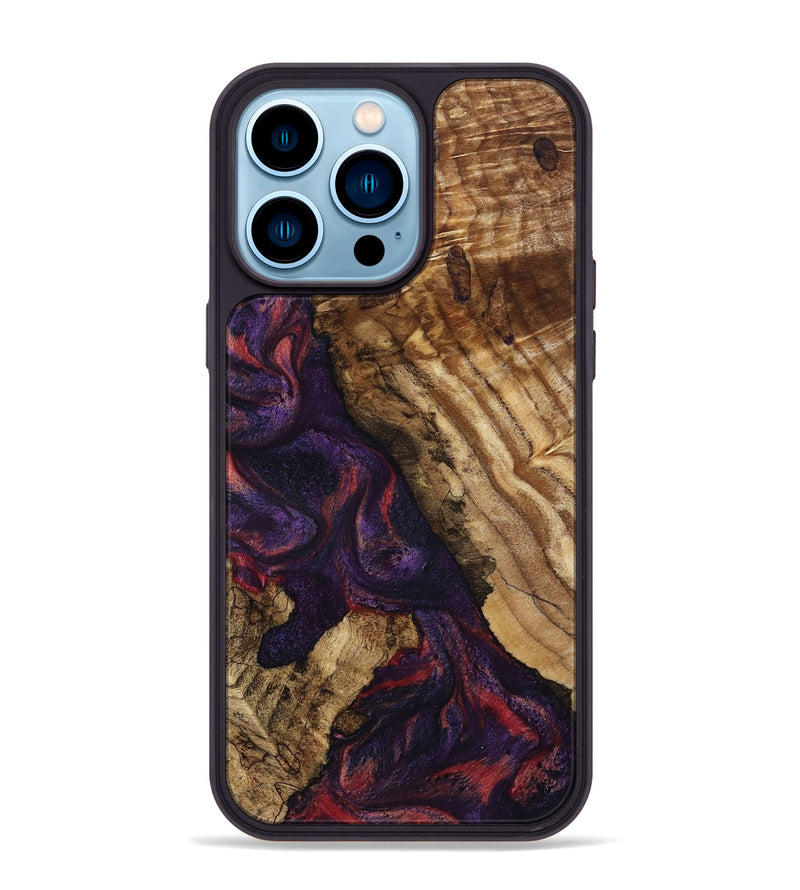 iPhone 14 Pro Max Wood Phone Case - Darla (Purple, 796940)