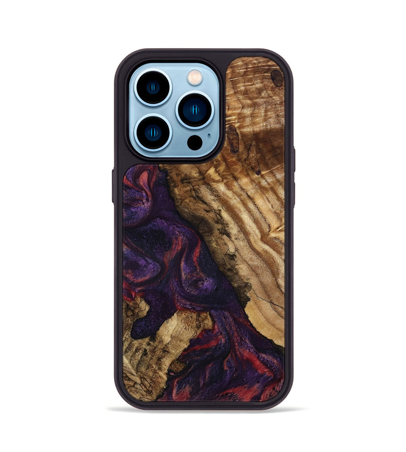 iPhone 14 Pro Wood Phone Case - Darla (Purple, 796940)