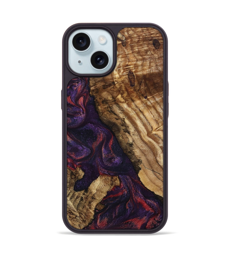 iPhone 15 Wood Phone Case - Darla (Purple, 796940)