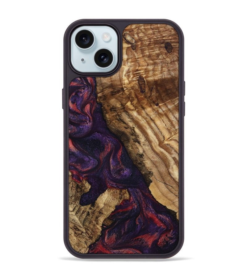 iPhone 15 Plus Wood Phone Case - Darla (Purple, 796940)