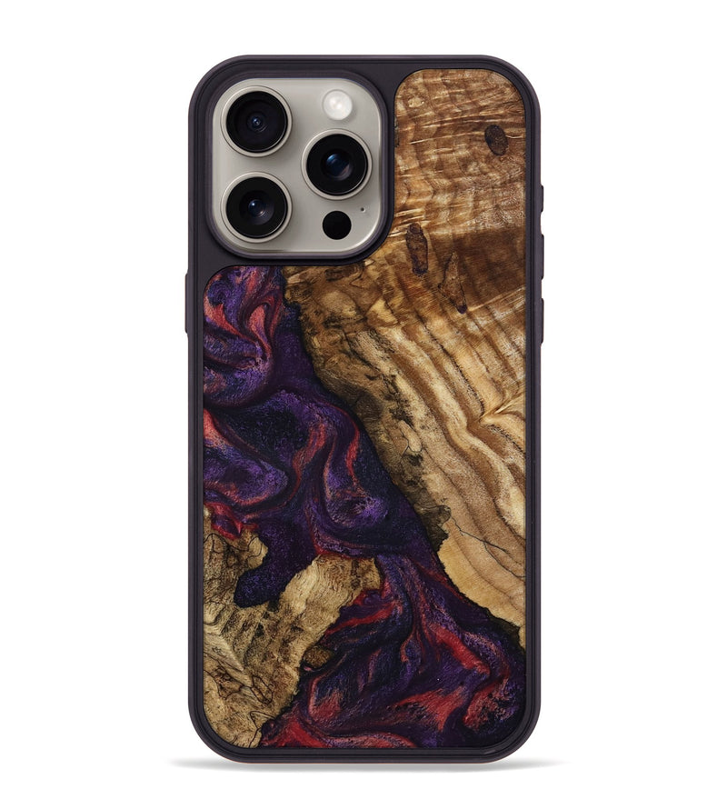iPhone 15 Pro Max Wood Phone Case - Darla (Purple, 796940)