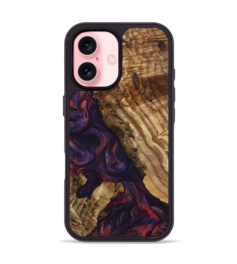 iPhone 16 Wood Phone Case - Darla (Purple, 796940)