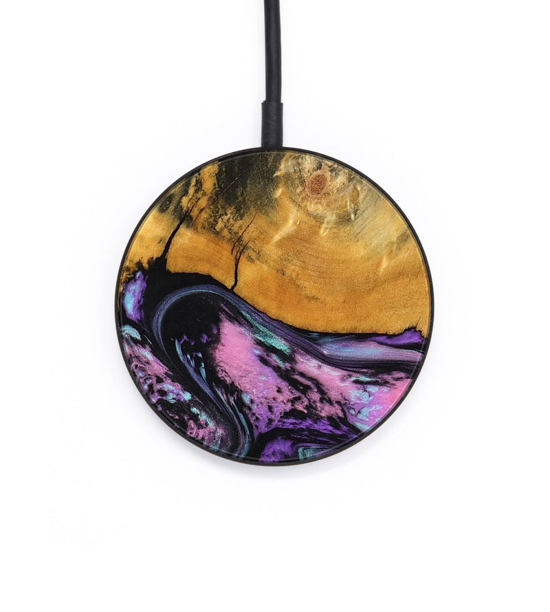 Circle Wood Wireless Charger - Clarice (Purple, 796941)