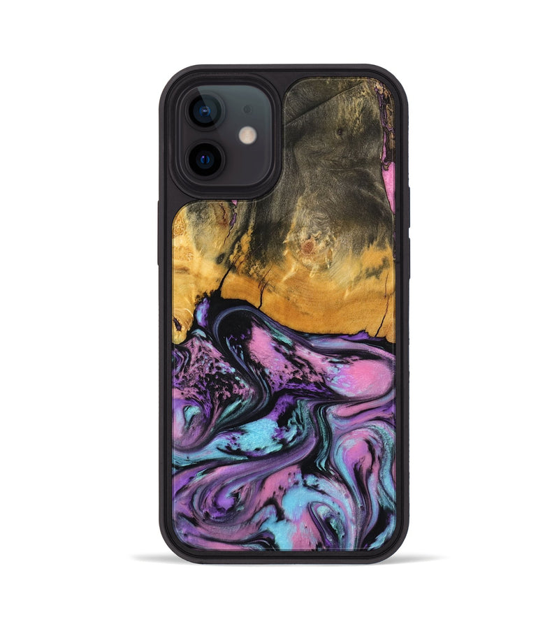 iPhone 12 Wood Phone Case - Clarice (Purple, 796941)