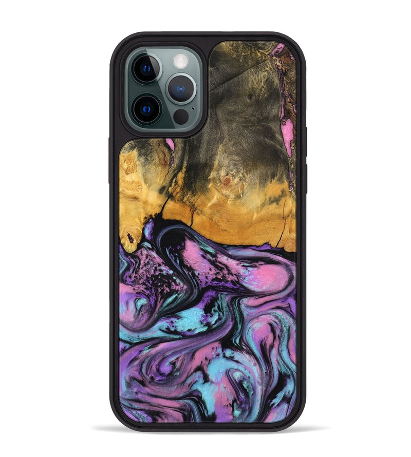 iPhone 12 Pro Max Wood Phone Case - Clarice (Purple, 796941)