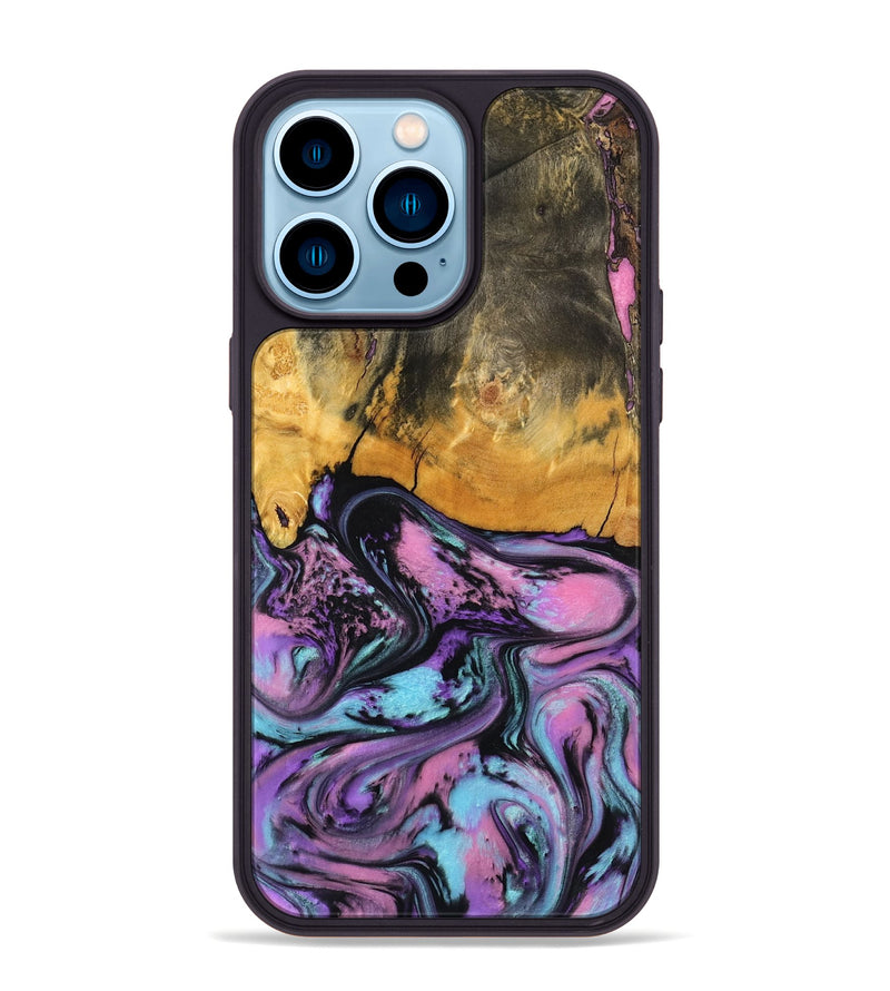 iPhone 14 Pro Max Wood Phone Case - Clarice (Purple, 796941)